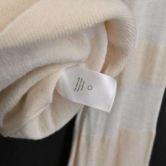 RAG BONE Womens Sweater Merino Wool Size M Vivi Crew Lightweight Stripe Neutral - Picture 9 of 12